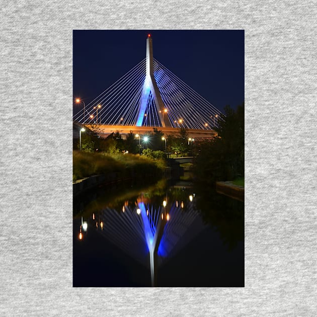 Lenny Zakim Bridge Reflection Boston MA by WayneOxfordPh